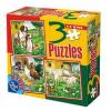 Set 3 puzzle animale domestice