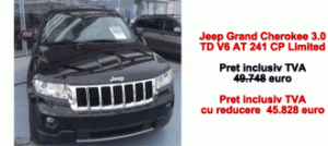 Jeep Grand Cherokee 3.0 TD V6 AT 241 CP Limited - 45.828 euro cu tva