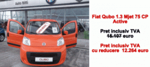 Fiat Qubo 1.3 Mjet 75 CP Active - 12.264 euro cu tva