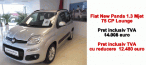 Fiat New Panda 1.3 Mjet 75 CP Lounge - 11.999 euro cu tva pana la 25.03.2013