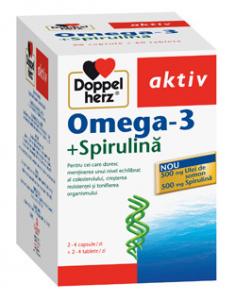DoppelHerz aktiv Omega-3 + Spirulina x 60 capsule + 60 tablete