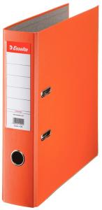 Biblioraft portocaliu A4 plastifiat exterior PP margine metalica, 75 mm Optima Basic