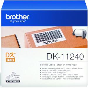 Etichete de hartie Brother DK-11240 pentru coduri de bare 102 mm x 51 mm, negru/alb, 600 buc