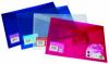 Mapa protectie documente, folio landscape, cu 2 buzunare si capsa, 5/set, PUKKA - transparent mat