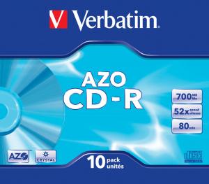 CD-R Verbatim 700MB 52x carcasa slim 10 bucati