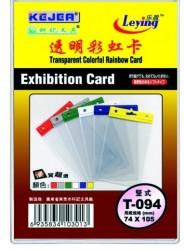 Ecuson PVC, pentru ID carduri, 74 x 105mm, vertical, 10 buc/set, KEJEA - margine color