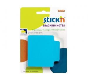 Tracking notes 70 x70 mm, 50 file/set, Stick&quot;n - albastru neon