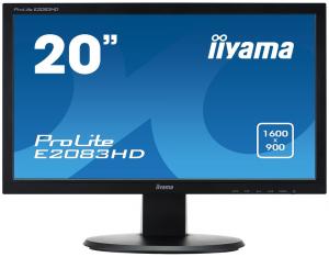 Monitor LED TN Iiyama Prolite E2083HD 19.5&quot; 1600x900 DVI VGA negru