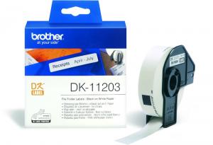 Etichete de hartie Brother DK-11203 pentru dosare 17 mm x 87 mm, negru/alb, 300 buc