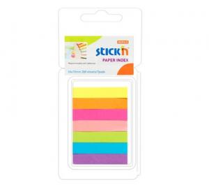 Stick index hartie color 50 x 10 mm, 7 x 40 file/set, Stick&quot;n - 7 culori neon