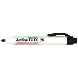 Marker pentru tabla de scris ARTLINE Clix 573, mecanism retractabil, varf rotund 2.0mm - negru