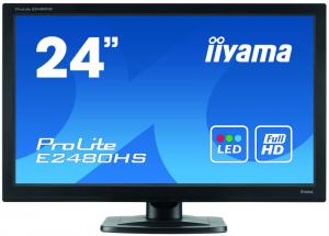 Monitor LED TN Iiyama Prolite E2480HS-B1 23.6&quot; Full HD DVI HDMI VGA boxe negru