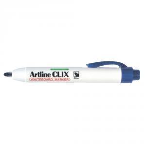 Marker pentru tabla de scris ARTLINE Clix 573, mecanism retractabil, varf rotund 2.0mm - albastru