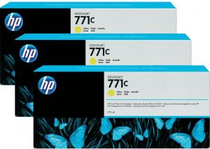 HP B6Y34A (771C) cartus cerneala 3 pack galben 775ml x 3