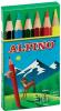 Creioane colorate scurte, cutie carton, 6 culori/set, ALPINO