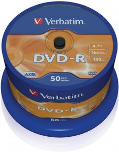 DVD-R Verbatim 4.7GB 16x spindle 50 bucati