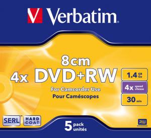 DVDplusRW Verbatim 1.4GB 4x carcasa 5 bucati