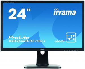 Monitor LED AMVA Iiyama Prolite XB2483HSU-B1 24&quot; Full HD DVI HDMI VGA boxe negru