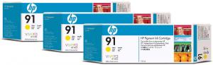 HP C9485A (91) cartus cerneala 3 pack galben 775ml x 3