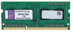 Memorie laptop Kingston ValueRAM DDR3 4GB 1600MHz CL11 1.5V