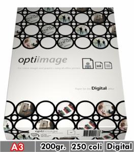 Hartie alba digitala copiator/imprimanta A3 297 x 420mm 200gr/mp Optiimage 250 coli/top