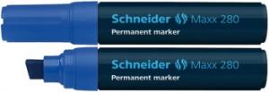 Permanent marker SCHNEIDER Maxx 280, varf tesit 4 12mm - albastru