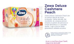 Hartie igienica 3 straturi 16 role Zewa Deluxe Cashmere Peach