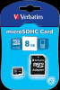 Card microSDHC Verbatim 8GB Clasa 4 cu adaptor SD