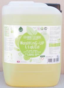 Detergent ecologic pentru spalat vase 5 litri cu ulei de portocale, Biolu