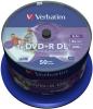 DVDplusR DL Verbatim 8.5GB 8x wide inkjet printabil spindle 50 bucati