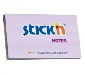 Notes autoadeziv 76 x 127 mm, 100 file, Stick&quot;n - lila pastel
