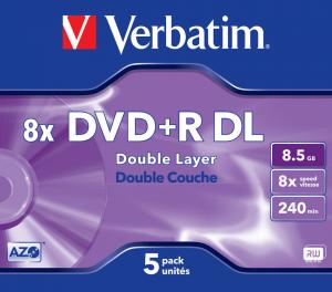 DVDplusR DL Verbatim 8.5GB 8x carcasa 5 bucati