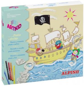 Cutie cu articole creative pentru copii, ALPINO ArtKid Piratas al abordaje