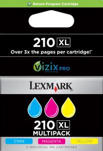Lexmark 14L0269E (210XL) cartus cerneala return program cyan, magenta, galben 3 x 1600 pagini