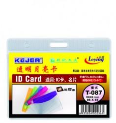 Ecuson PVC, pentru ID carduri, 85 x 55mm, orizontal, 10 buc/set, KEJEA - margine transp. color