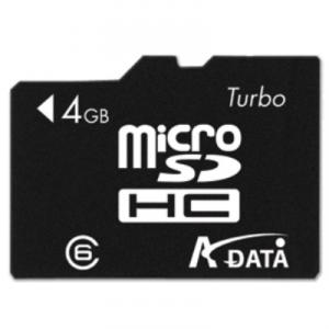Card Micro SDHC 4GB clasa 6 A-Data