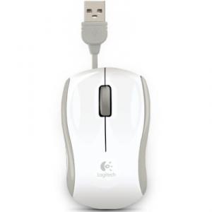 Mouse Logitech M125 Optical USB White pentru notebook