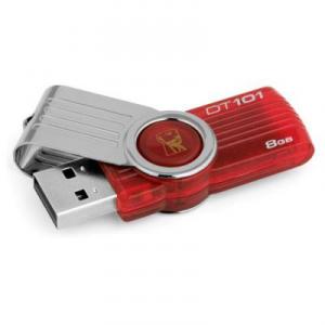 Stick Flash USB 8GB Kingston Data Traveler DT101 G2 Red