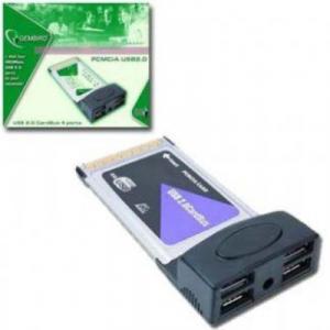 Card PCMCIA adaptor la 4 x USB 2.0 Gembird
