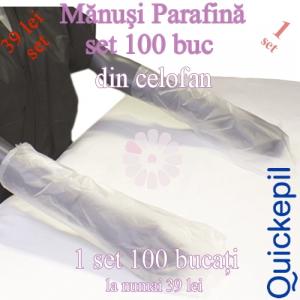 Manusi din Celofan pentru Impachetari cu parafina set 100bucati - Quickepil