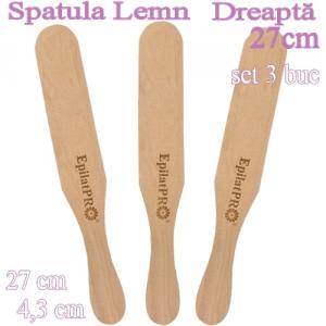 3 Buc Spatula lemn Dreapta, Lata 27cm - EpilatPRO