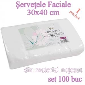 Servetele Faciale din netesut 30x40cm set 100buc - ItalWax