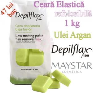 Ceara elastica 1kg refolosibila Ulei de Argan - Depilflax
