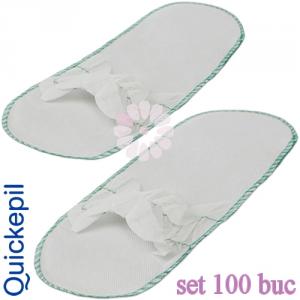 Papuci de unica folosinta deschisi cu elastic, set 100 buc - Quickepil