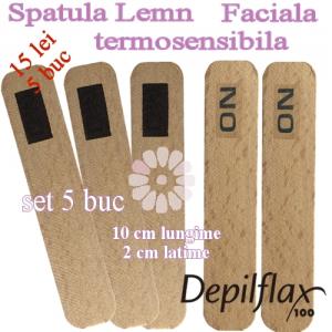 5 Buc Spatula lemn faciala Termosensibila 10cm - Depilflax