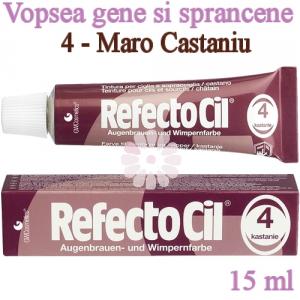 Vopsea Gene si Sprancene RefectoCil 15ml - 4 Maro Castaniu