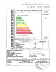 Certificat de Performant energetica apartament 3 camere
