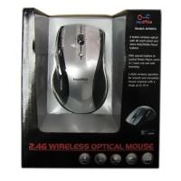 Mouse wireless optic 2.4GHz, rezolutie reglabila intre 500 - 1000DPI, functioneaza la peste 10m, mod sleep si wake up penrtu protectia bateriei la mouse, indicator baterie descarcata, scroll 4D, 4 butoane reglabile, minireceiver USB, silver/black