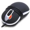 Minimouse Glaser; 3but + 1wheel;buton dublu click,  NEGRU; rezolutie 1000dpi; Conectare: USB, functioneaza pe suprafete transparente