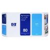 Cartus hp 80 cyan de 175 ml c4872a